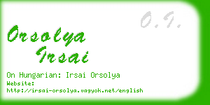 orsolya irsai business card